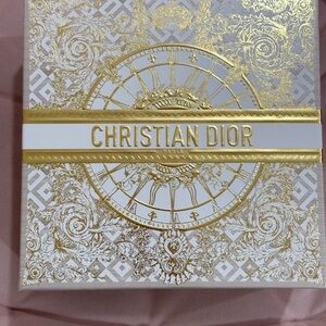 Christian Dior Gold and White Decorative Box (8in•8in*4in) Holiday Edition